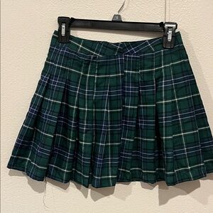 Forever 21 Green Plaid Mini Skirt